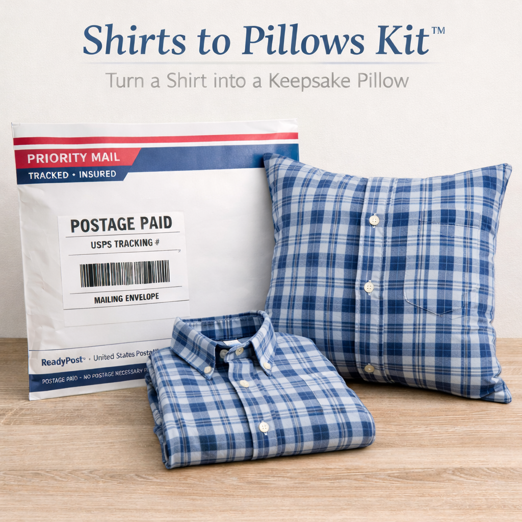 dress shirt pillow Memory Memorial Pillow Using Shirts 0056
